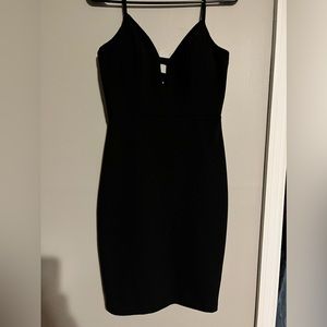 B Darlin midi spaghetti strap black dress. Size 5/6.
